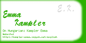 emma kampler business card